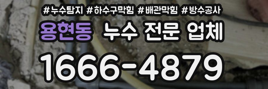 용현동 누수 전문 업체