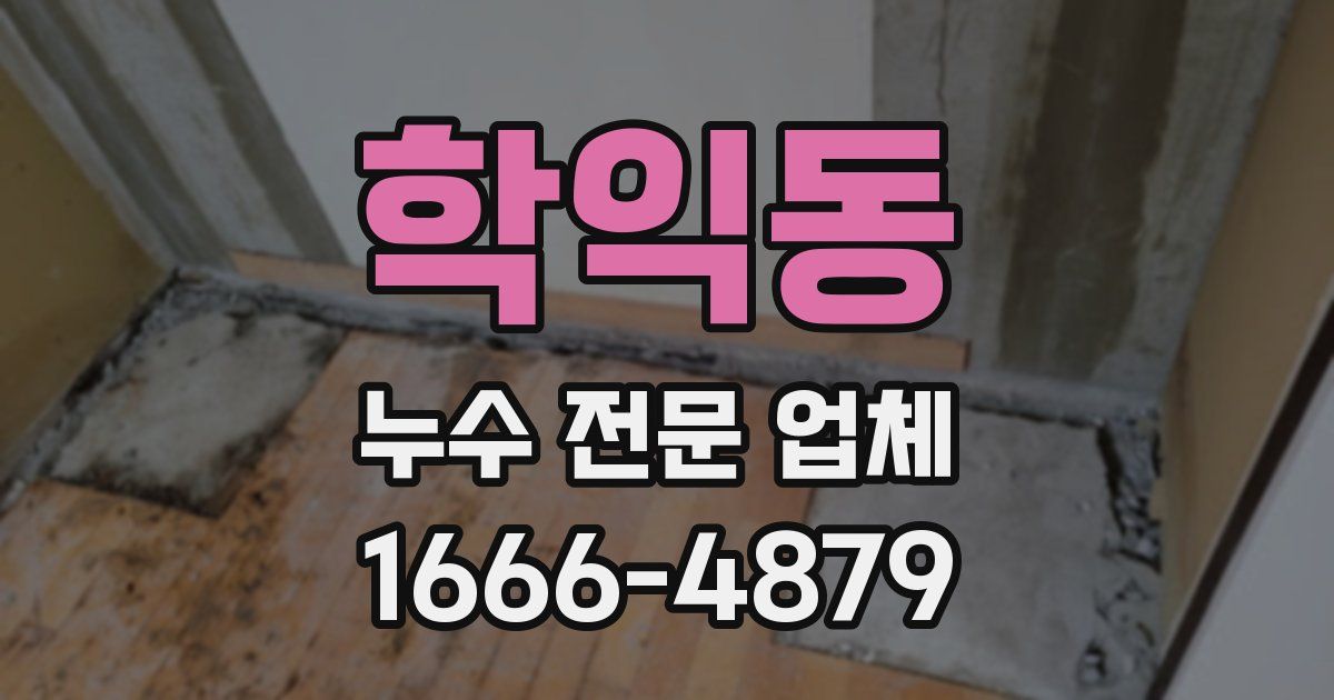 학익동 누수 전문 업체
