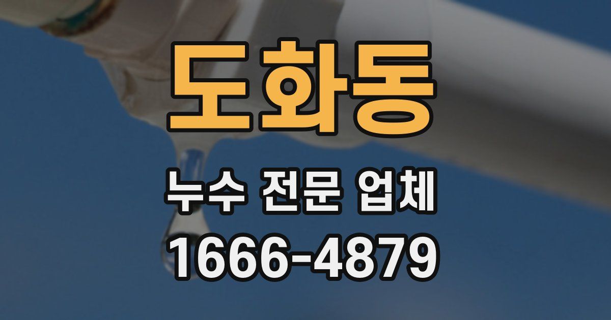 도화동 누수 전문 업체
