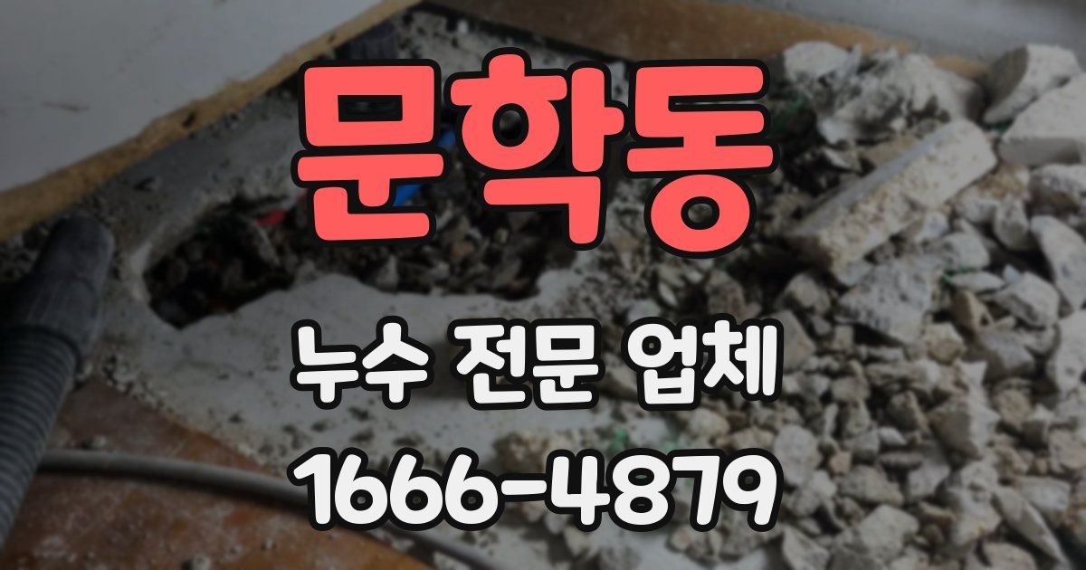 문학동 누수 전문 업체