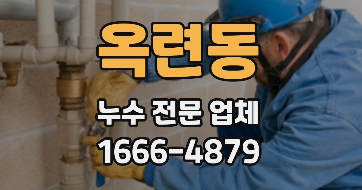 옥련동 누수 전문 업체