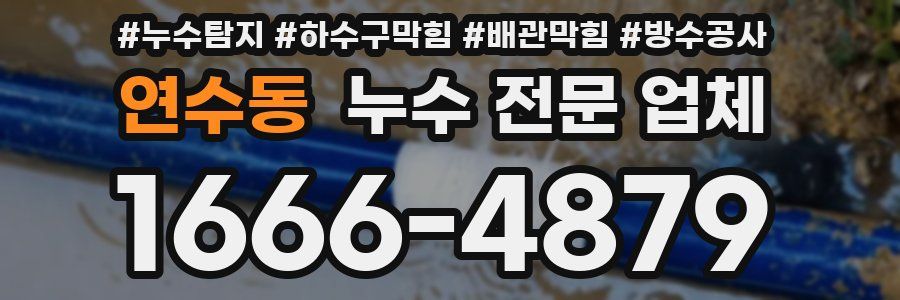 연수동 누수 전문 업체