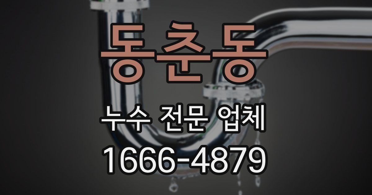 동춘동 누수 전문 업체