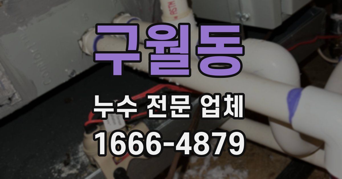 구월동 누수 전문 업체