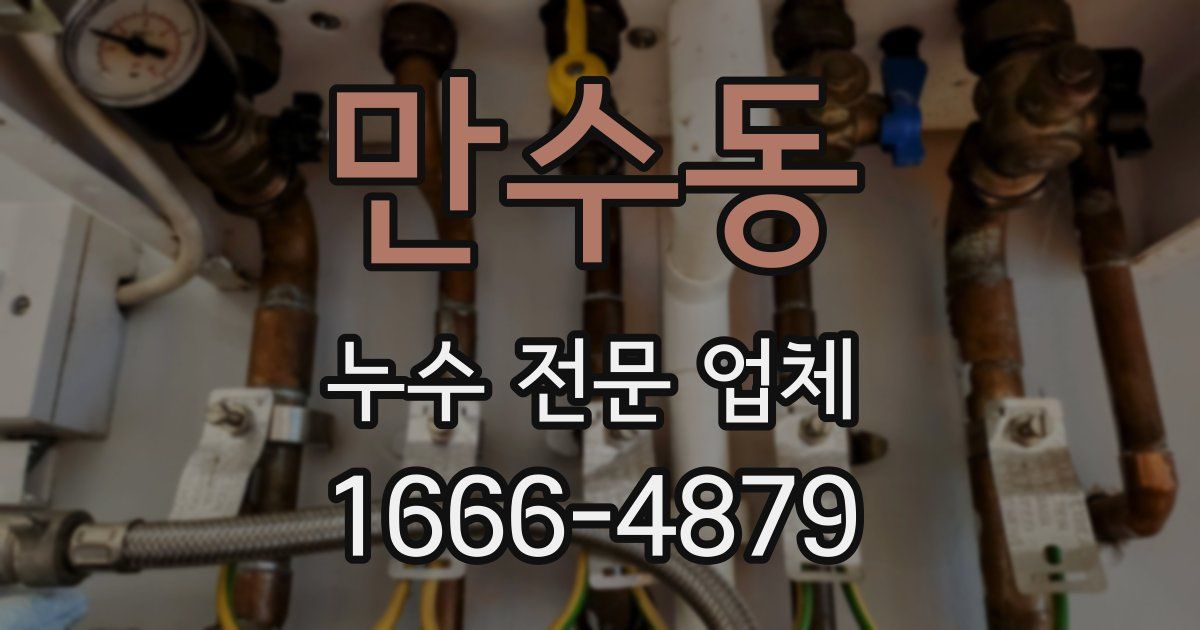 만수동 누수 전문 업체