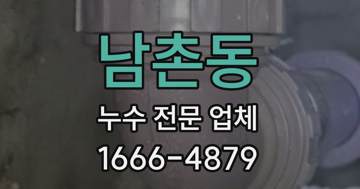 남촌동 누수 전문 업체