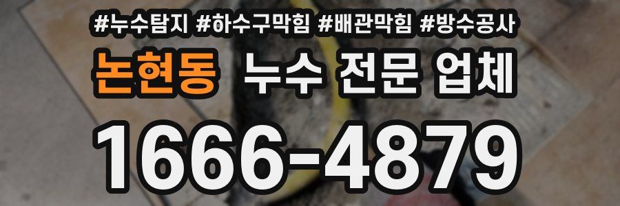 논현동 누수 전문 업체