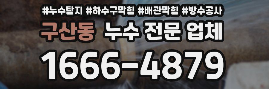 구산동 누수 전문 업체