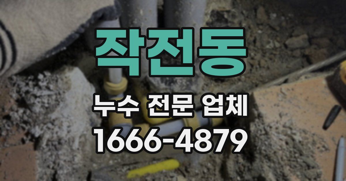 작전동 누수 전문 업체
