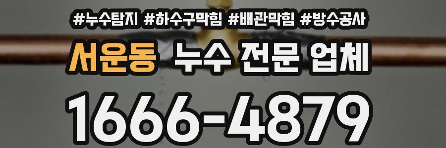 서운동 누수 전문 업체