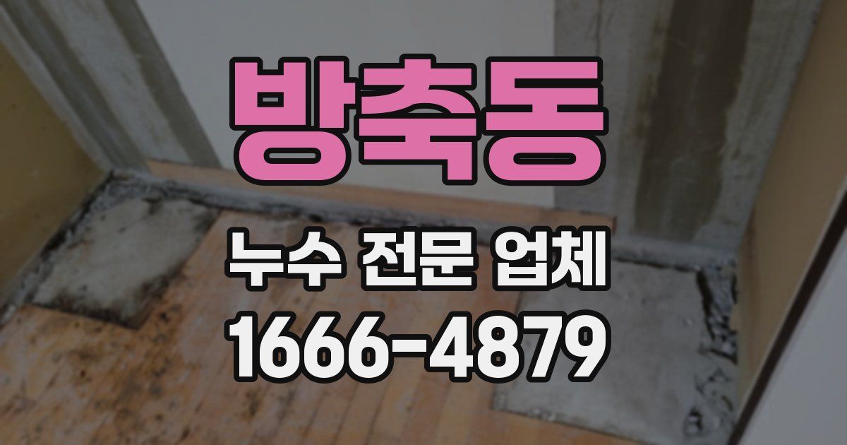 방축동 누수 전문 업체