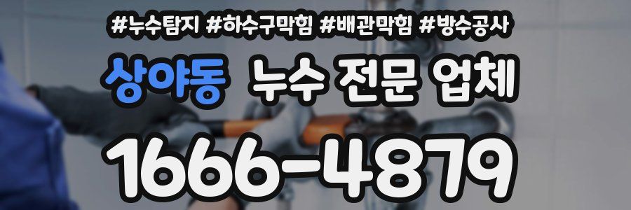 상야동 누수 전문 업체