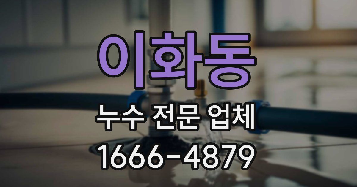 이화동 누수 전문 업체