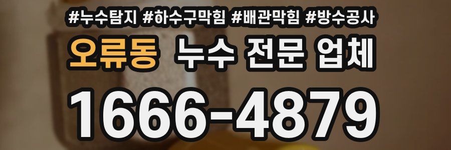 오류동 누수 전문 업체