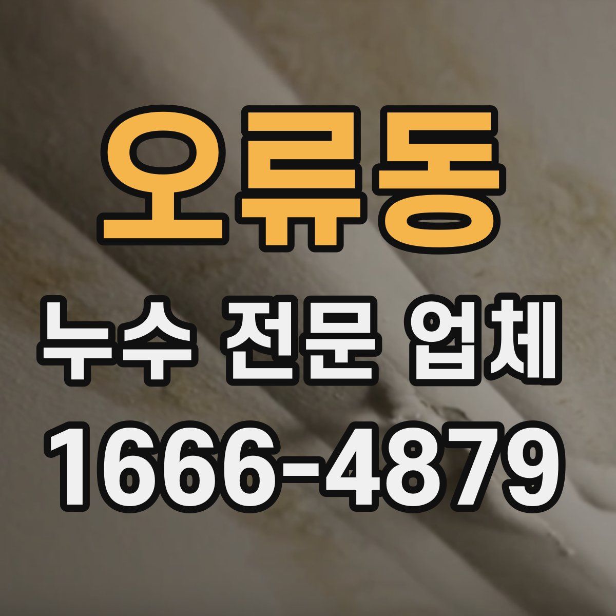오류동 누수 전문 업체