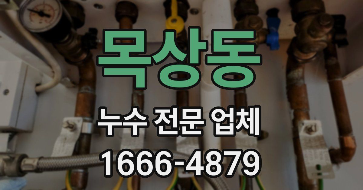 목상동 누수 전문 업체