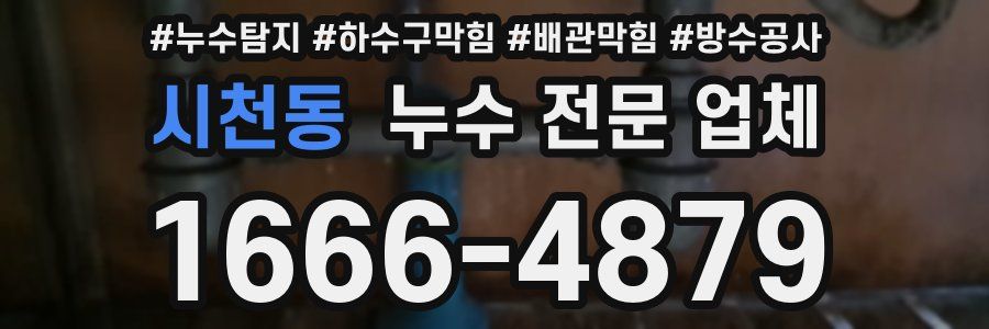 시천동 누수 전문 업체