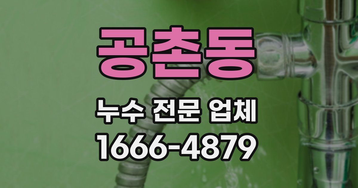 공촌동 누수 전문 업체