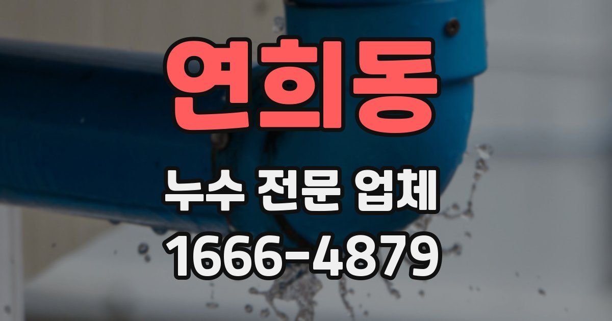 연희동 누수 전문 업체