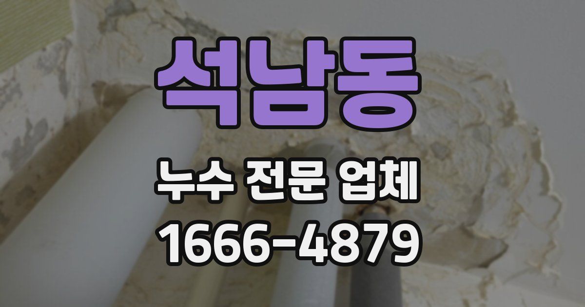 석남동 누수 전문 업체