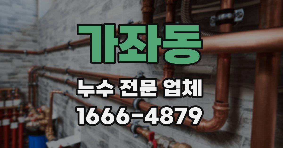 가좌동 누수 전문 업체