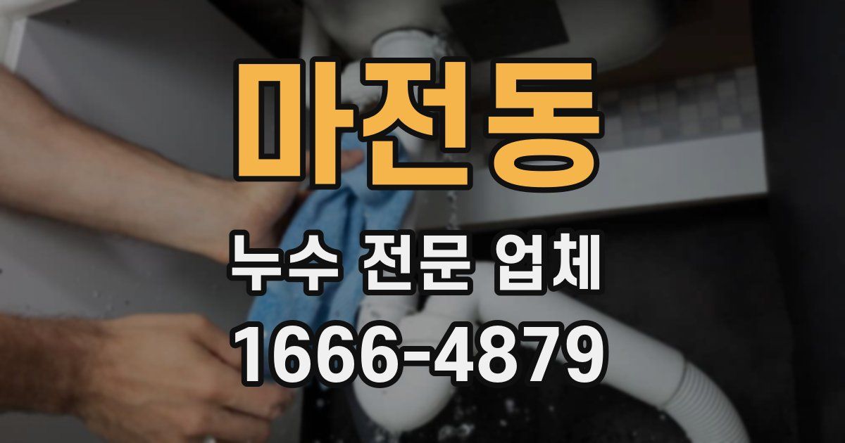 마전동 누수 전문 업체