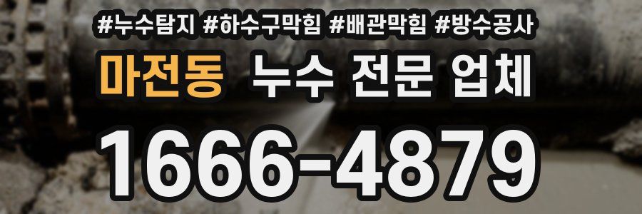 마전동 누수 전문 업체
