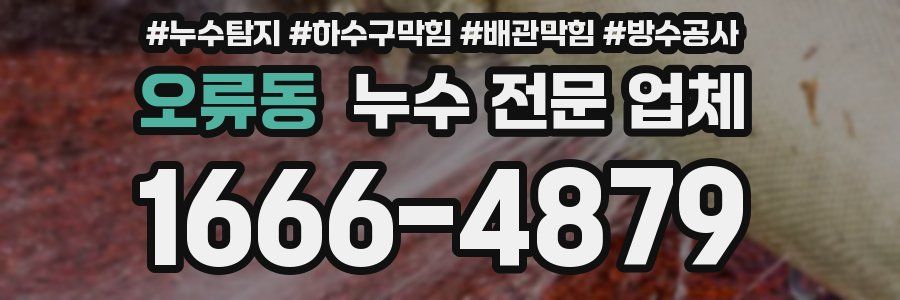 오류동 누수 전문 업체