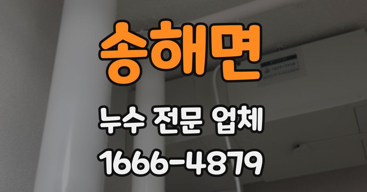송해면 누수 전문 업체