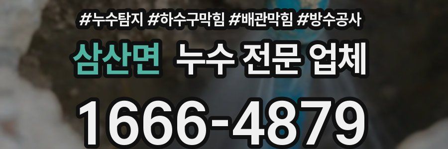 삼산면 누수 전문 업체