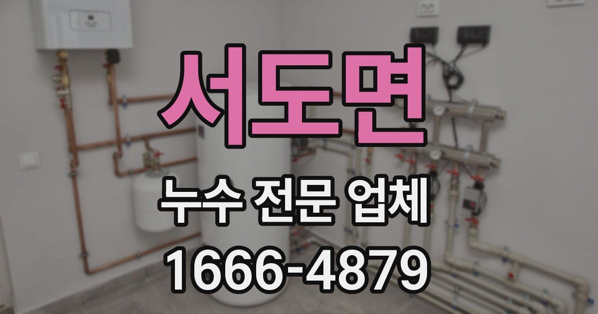 서도면 누수 전문 업체