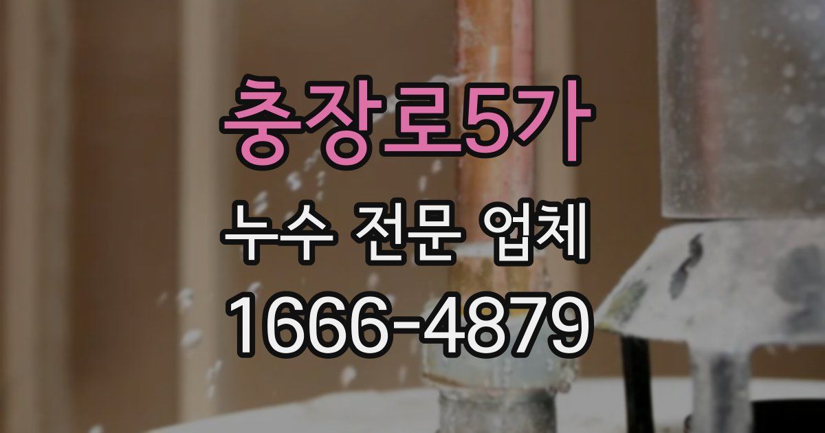 충장로5가 누수 전문 업체
