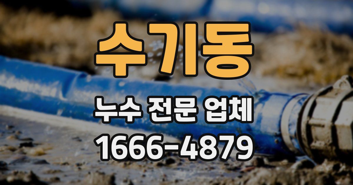 수기동 누수 전문 업체