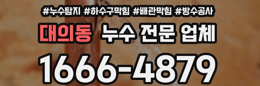 대의동 누수 전문 업체