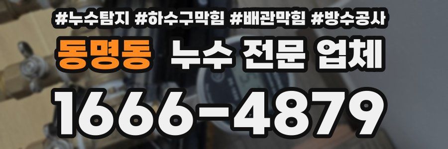 동명동 누수 전문 업체