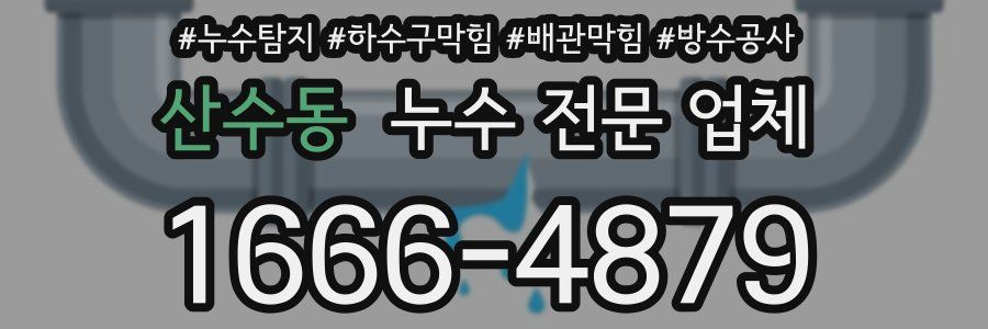 산수동 누수 전문 업체