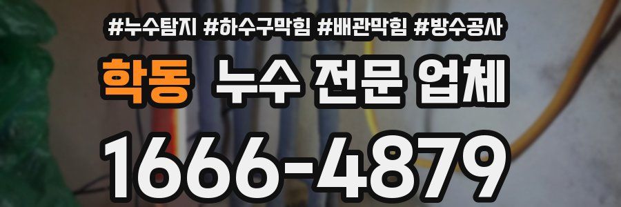 학동 누수 전문 업체