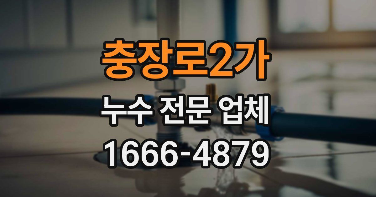 충장로2가 누수 전문 업체