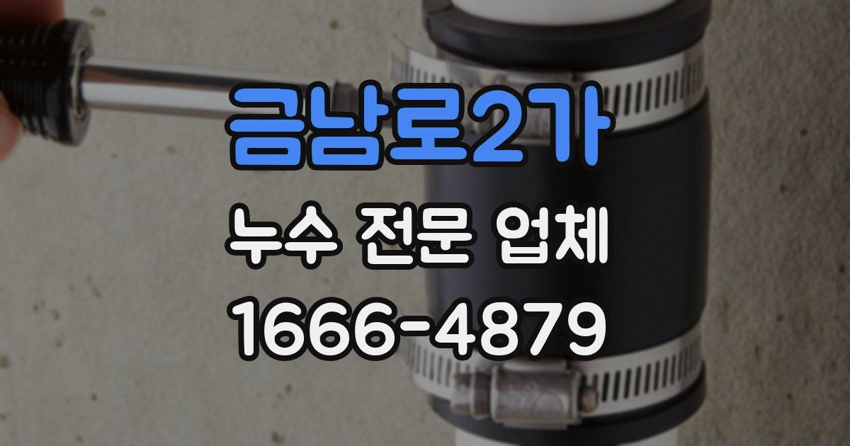 금남로2가 누수 전문 업체
