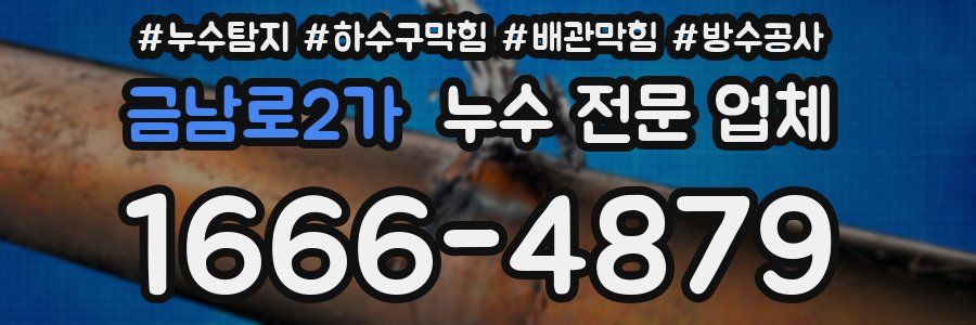 금남로2가 누수 전문 업체