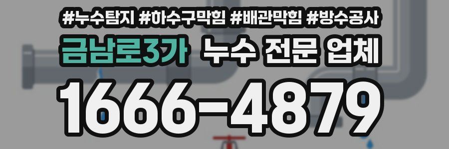 금남로3가 누수 전문 업체