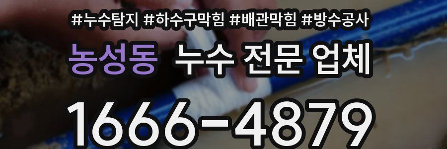 농성동 누수 전문 업체
