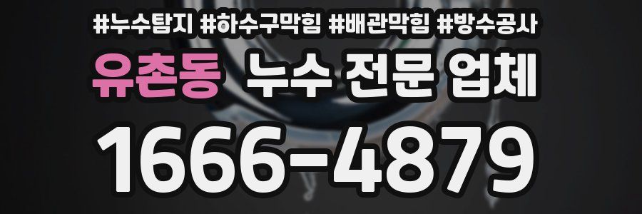 유촌동 누수 전문 업체