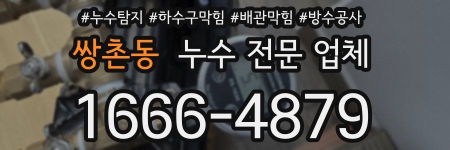 쌍촌동 누수 전문 업체
