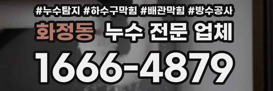 화정동 누수 전문 업체