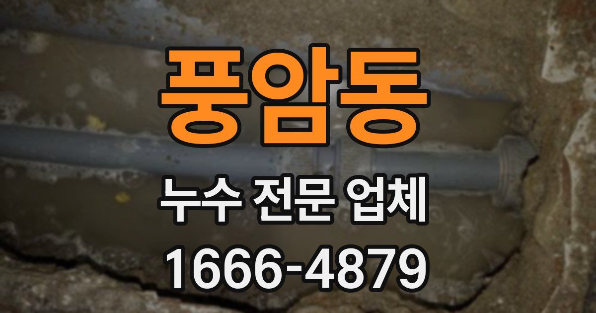풍암동 누수 전문 업체
