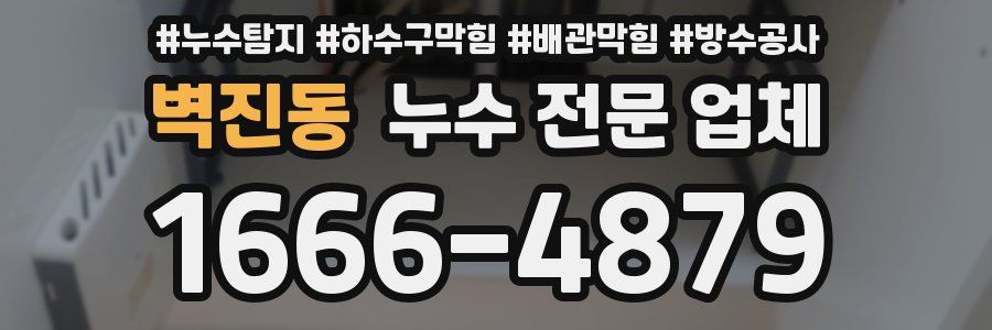 벽진동 누수 전문 업체