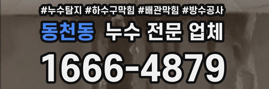 동천동 누수 전문 업체