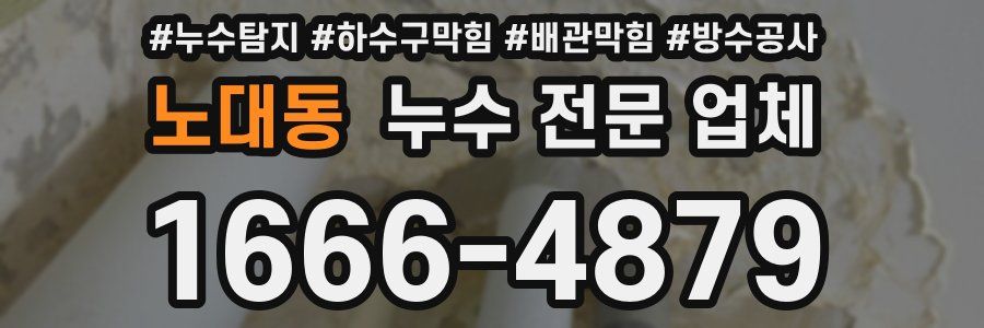 노대동 누수 전문 업체