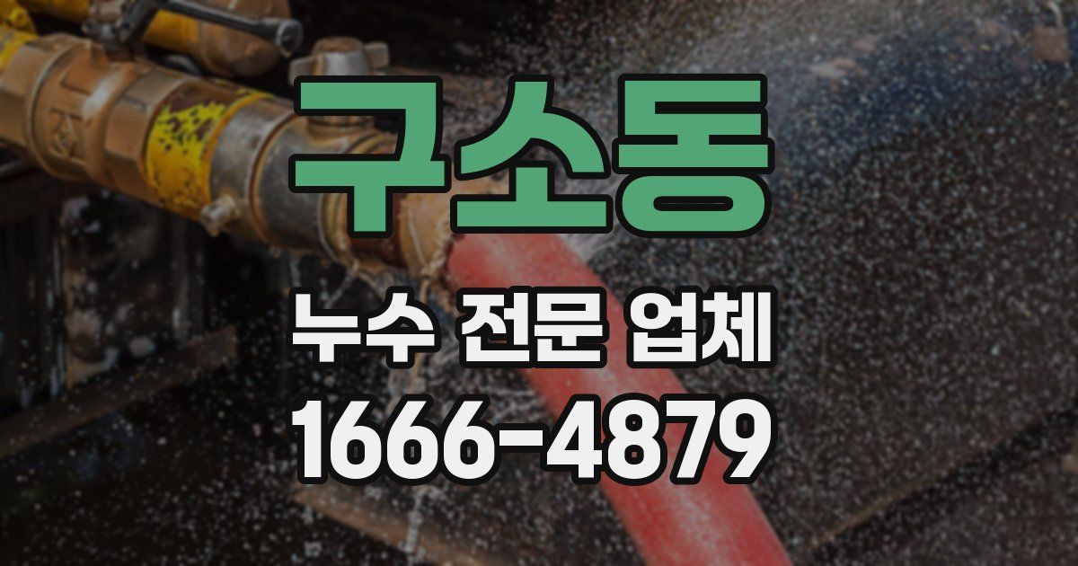 구소동 누수 전문 업체
